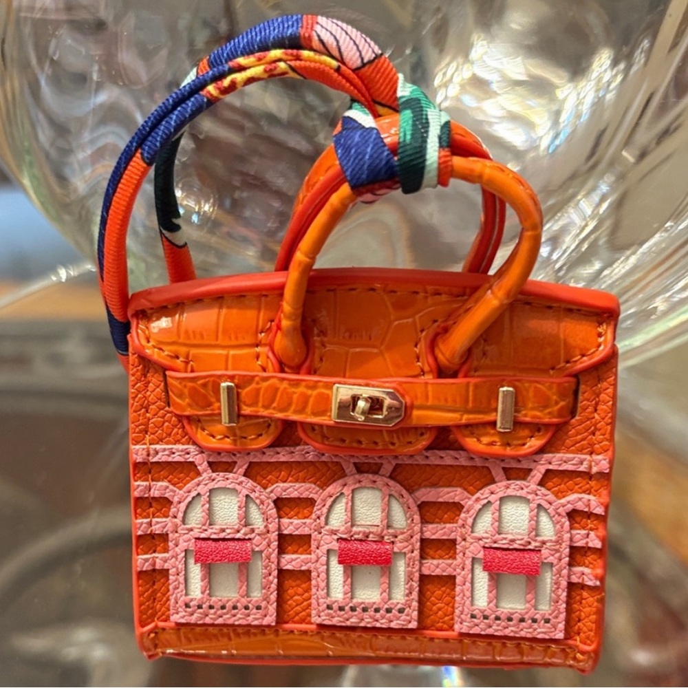 Orange Mini Bag Charm